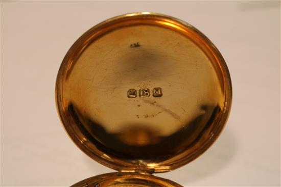 An 18ct gold open faced gentlemans pocket watch, Thomas Wingman, St Jamess Street, London, No.3660, diam. 5.4cm